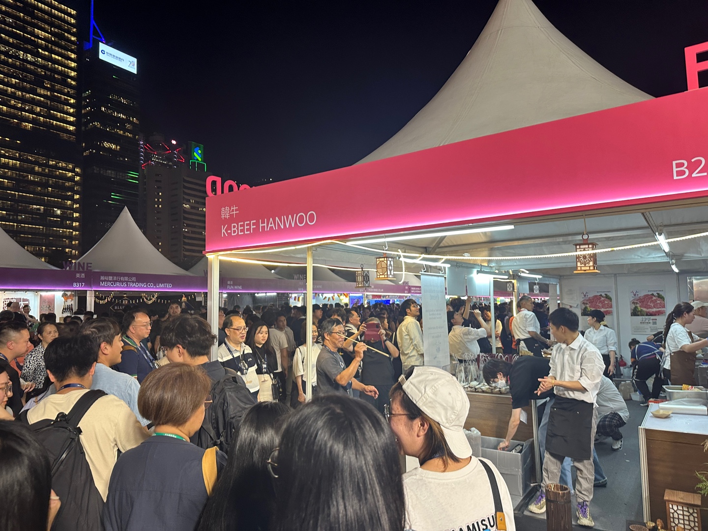 첨부3 2024 홍콩 와인 다인 페스티벌 한우 홍보부스